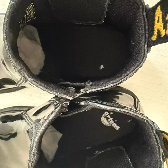 Dr. Martins Black Patent Leather Unisex Chelsea Boots - Picture 9 of 12